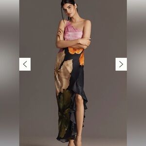 IN SEARCH OF Floral One-Shoulder Maxi Dress from Anthropologe